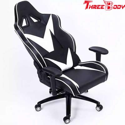 China Black And White High Back Gaming Chair , Light Weight Ergonomic Gaming Chair for sale