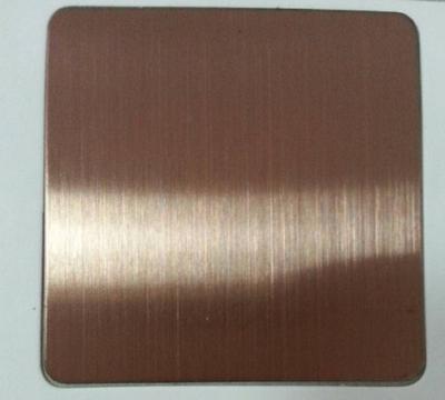China 304 430 No4  bronze colored stainless steel sheet 1219*2438mm with PVC coating for sale