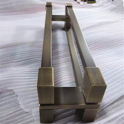 China Customized design aisi304 stainless steel pull handle with bronze color for sale
