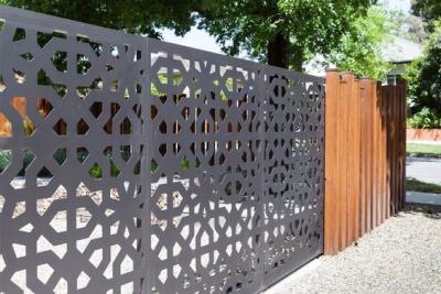 China Villa Garden Decoration Powder Coated Laser Cut Screen Aluminum Garden Fence Panels for sale
