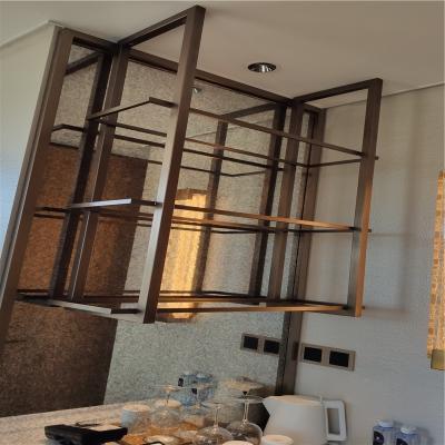 China Modern design Gold Stainless Steel Rack Office Home Storage Shelves Metal Storage Rack for sale
