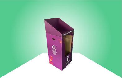 Chine Unités de visualisation debout libres de carton faites par deux parts à vendre la boule de pied et la bouteille de boissons ensemble à vendre