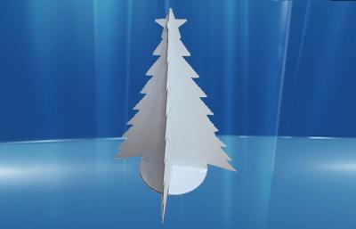 China Anunciando o modelo relativo à promoção da exposição do cartão com forma da árvore de Natal à venda