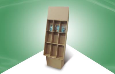 China Brown Home CD / Magazine Free Standing Display Stands 30kgs Loading for sale