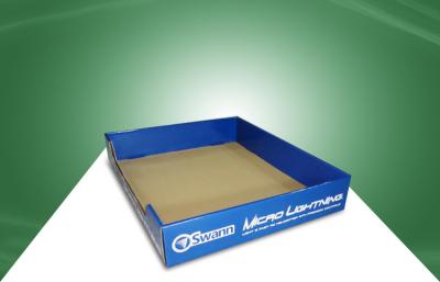 China Blue Retail PDQ Cardboard Pallet Trays For Aircraft Toy Display , Eco-Friendly for sale
