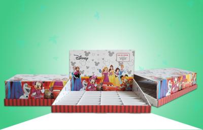 China Exposições da bancada do cartão do Nightlight de Disney/unidade de exposição ondulada do contador da tabela de papel à venda
