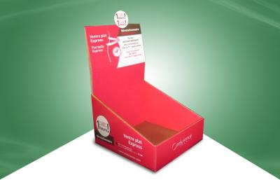China Skincare Beauty Products Red Cardboard Counter Display Boxes OEM for sale