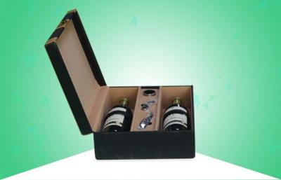 Chine Boîtes de papier classieuses/nobles d'emballage, Wine boîte-cadeau en bois avec l'effet d'or de velours à vendre