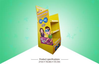 China Custom 3 Shelf Cardboard Kid Glasses Display Stands to Arrrange Fulfillment In China Factory for sale