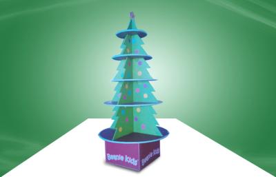 China Soporte de exhibición reciclado del diseño del árbol de navidad de las exhibiciones de la cartulina de la posición para los artículos del niño en venta