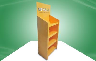 China Yellow Cardboard Display Stands With PMS Offset Printing For Sock / Underwear for sale