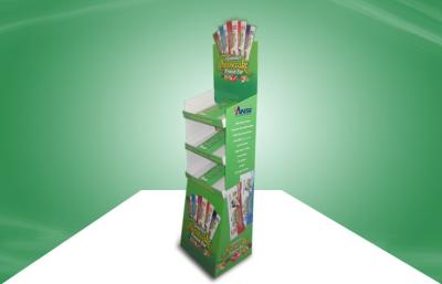 Chine Affichages de carton de position de casse-croûte de promotion avec trois étagères pour les magasins de détail à vendre