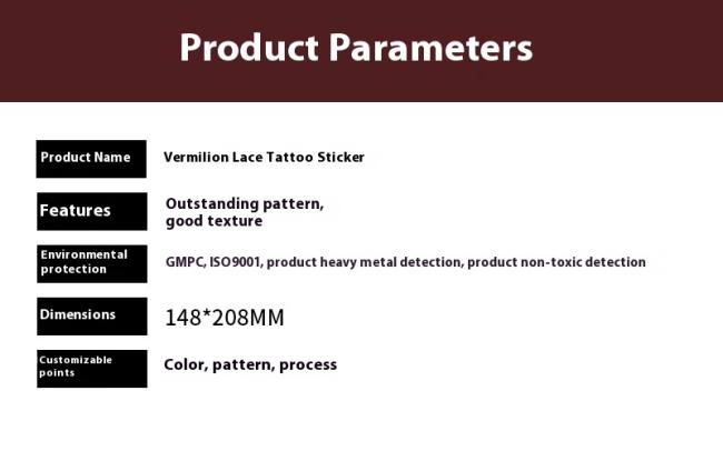 New Brown Lace Temporary Henna Tattoo Sticker Waterproof Paper Design for Temporary Tattoos