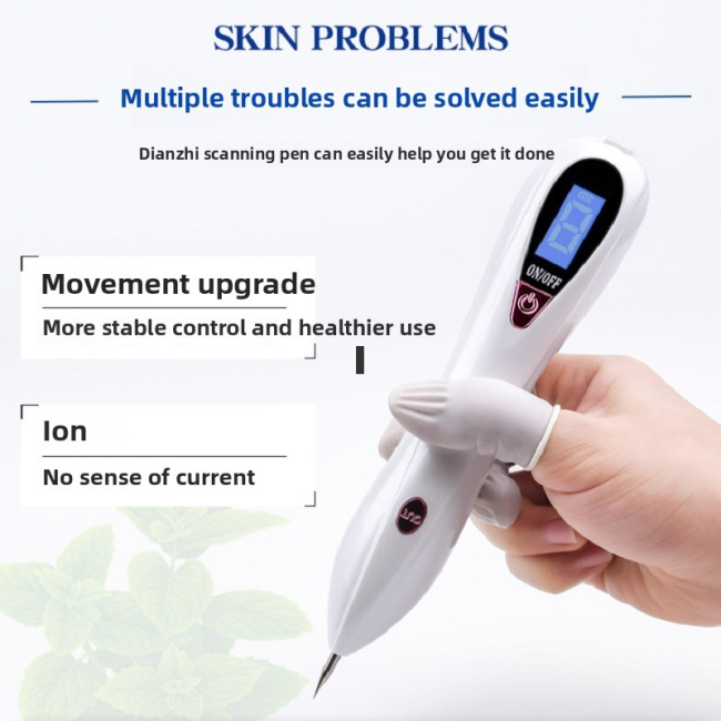 Rechargeable Nine-Speed ABS Dot Pen Handheld LED Indicator and USB Plug for Home Beauty Freckle Spot Removal