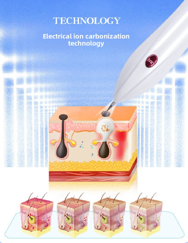 Rechargeable Nine-Speed ABS Dot Pen Handheld LED Indicator and USB Plug for Home Beauty Freckle Spot Removal