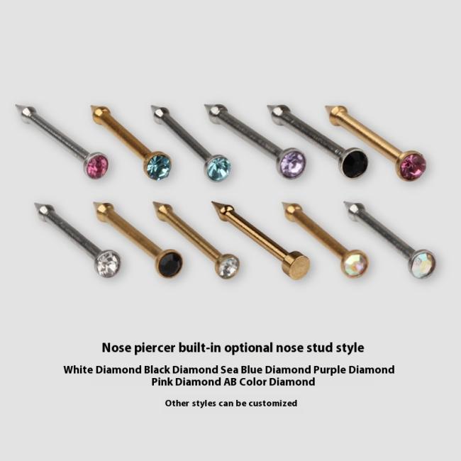 Wholesale Disposable Stainless Steel Nose Ring Puncher Gun Beauty Personal Care Jewelry Tool for Nose Piercing Made Plastic