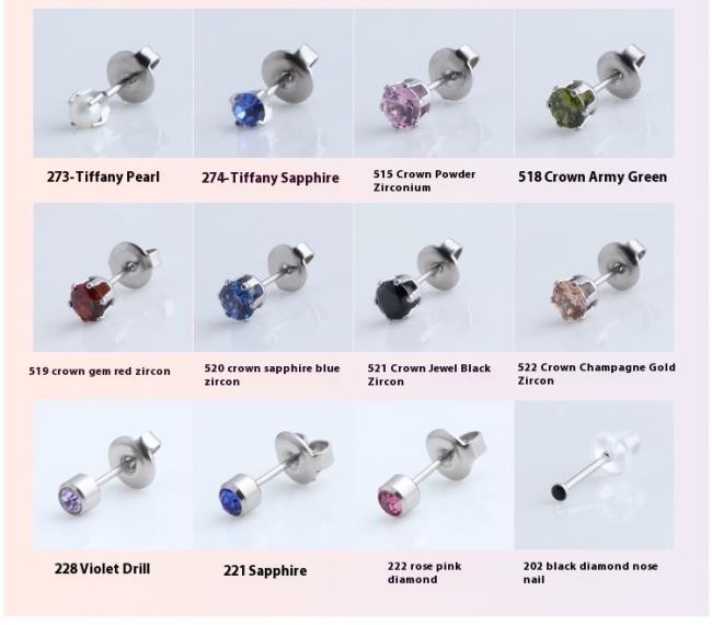 Disposable Ear Hole Tool for Permanent Makeup Nail Piercing Gun Accessory with Earrings Stud Disposable Piercing Gun