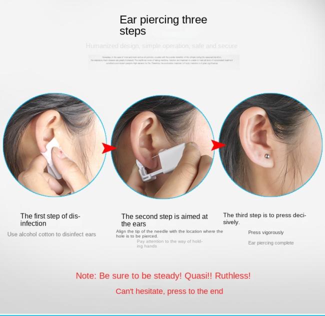 Korean Version Disposable Second-Generation Ear Piercing Device New Cross-Border Children's Beauty Personal Care Tool Metal
