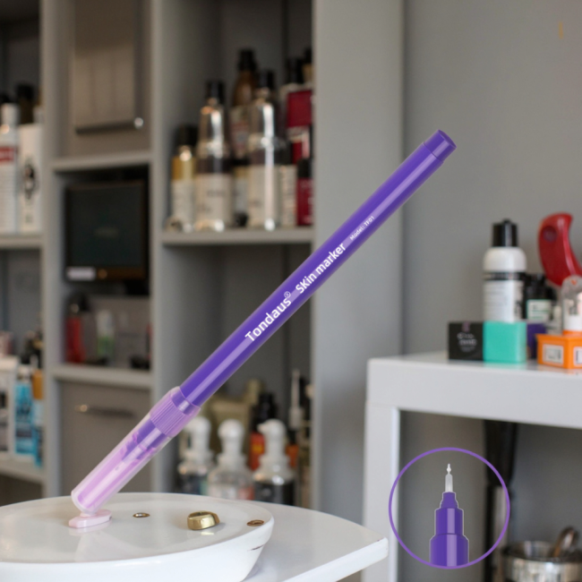 Private Label Microblading Eyebrow Tattoo Marker Pen Plastic Surgical Skin Positioning Tool Purple Permanent Makeup Accessories