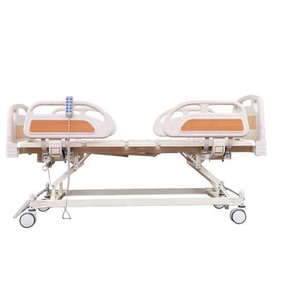China Home Patient Manual Lift Hospital Bed Anti Slip Multipurpose With Silent Pulley hospital bed with side rails for sale