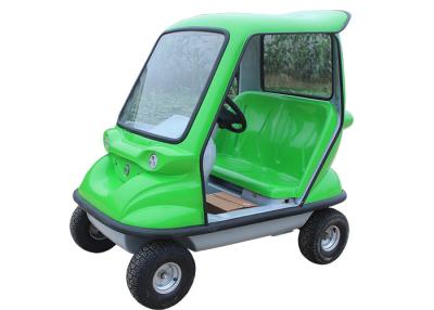China 350 W DC Motor Electric Sightseeing Car With Double Seats Green Lead Acid Traction Battery for sale