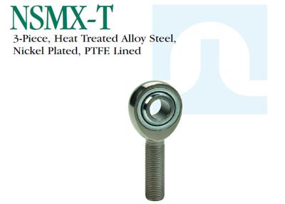 China NSMX - T Precision Stainless Steel Rod Ends 3 Piece Heat Treated Alloy Steel Nickel Plated for sale