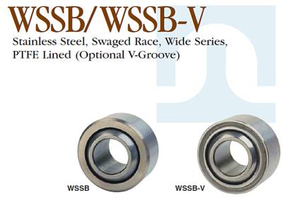 China Light Industrial Stainless Steel Spherical Bearings WSSB - V Swaged Race Wide Series for sale