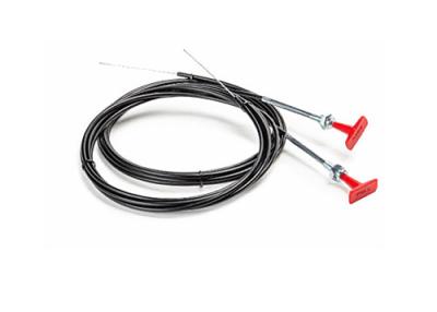 China Red T Handle Control Cable Assembly For Throttle Control / Regulating Valve for sale