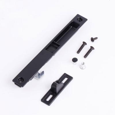 China Black Aluminum Sliding Window Latch 182.5×22.5mm Size 66g Unit Weight for sale