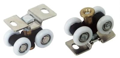 China Ejecución del metal que resbala la rueda del hardware del rodillo de puerta de armario del guardarropa en venta