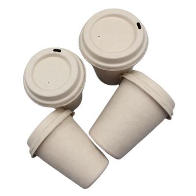 China Milk Pfas Free Biodegradable Bagasse Tableware 8oz Disposable Takeaway Coffee Cups for sale