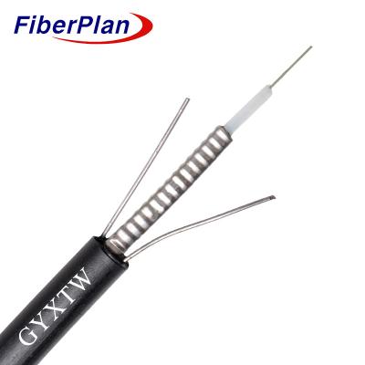 China Outdoor Armored Singlemode GYXTW G652D Fiber Optic Wire Cable Black Aerial Unitube (Central Loose) GYXTW for sale