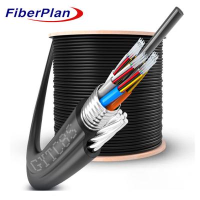China Steel Wire Stranded Figure 8 Aerial 6 Core Armored Fiber Optic Cable GYTC8S for sale