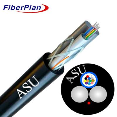 China Outdoor Aerial Single Sheath Mini ADSS ASU Fiber Optic Cable For 50-150m Span for sale