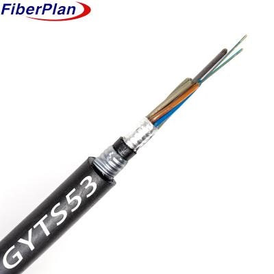 China High Quality 2-144 Cores GYTS53 Underground Direct Burial Armored Fiber Optic Cable for sale