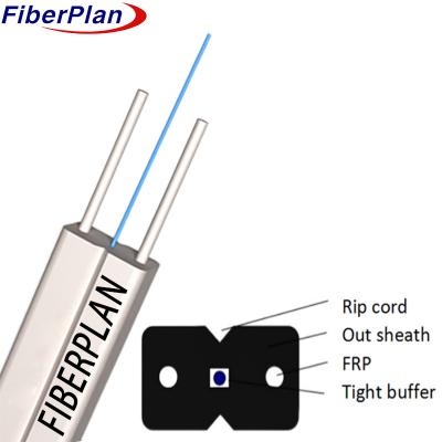 China 1 Core Tight Buffer Indoor FTTH Drop Fiber Optic Cable LSZH Sheath for sale