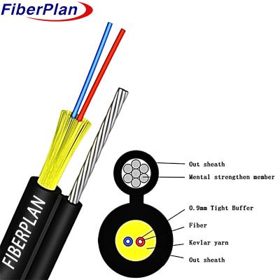 China Fiber To The Home Aerial Drop Cable Aramid Yarn 2 Core FTTH for sale