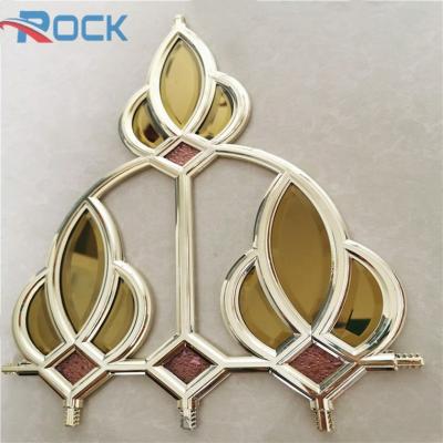 China Golden Mirror Glass Windows Georgian Bar Flower Electroplate for sale