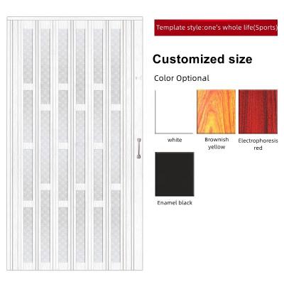 China Top Track PVC Bathroom Sliding Door Easy Installation PVC Foldable Doors for sale