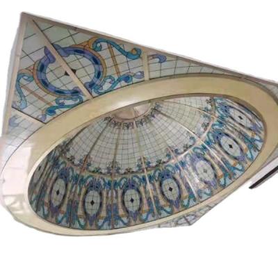 China Hotel Mall Gothic Church Stained Glass Dome Ceiling Customized for sale