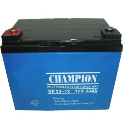 China Champion AGM battery 12V33AH Sealed Lead Acid battery rechargeable storage lamp battery for sale