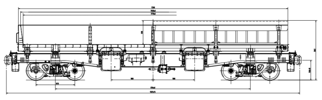 Railway Side Dump Wagon in operation showing side dumping mechanism