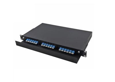 China Rack Mount Fiber Optic Patch Panel , 36 Ports 19 Feets Drawer Style 1u Fiber Patch Panel for sale