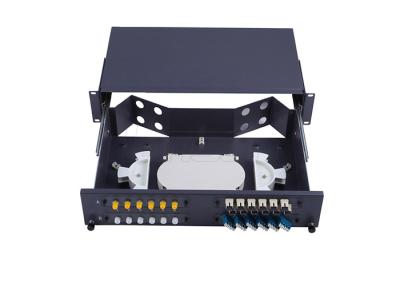China Metal 2U Slide Type Simplex SC Fiber Optic Patch Panel 48 Port for Data Center for sale