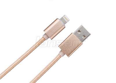 China cable micro aislado de nylon de la carga por USB del 1m, cable de sincronización de datos USB para el móvil de Android en venta