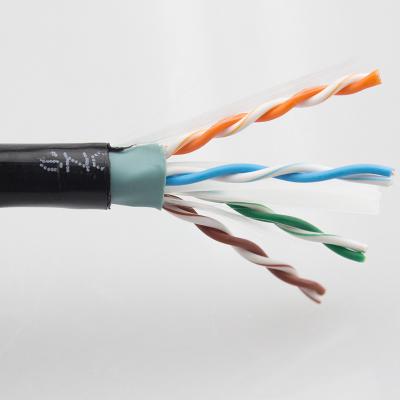 China Quick Installation 4 Pair Cat6 FTP Lan Cable , Waterproof High Speed Cat6 Cable PVC+PE Double Jacket for Outdoor Used for sale