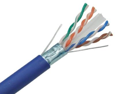 China FTP CCA Conductor Cat6 Ethernet Cable 4 Pair 305m 23AWG HDPE Category 6 Lan Cable for sale