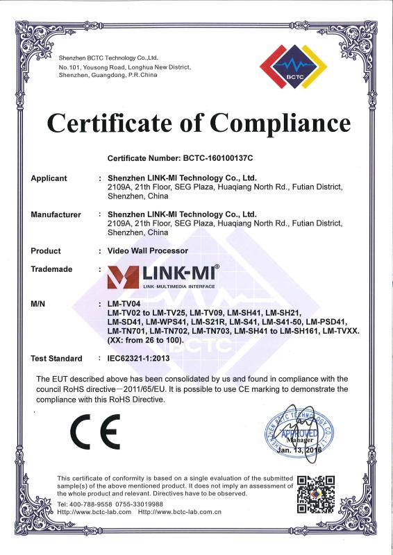 RoHS - Shenzhen LINK-MI Technology Co., Ltd.