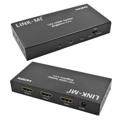 China 48Gbps HDMI Splitter 8k 1x2 HDMI Extender Support Downscaler HDR10 EDID HDCP2.2 for sale