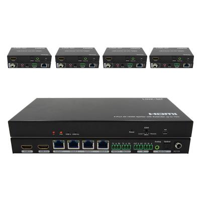 China 70M 1x4 4K HDMI Splitter Extender With Audio Extract 1x4 Hdmi Splitter Over Cat6 for sale
